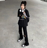 維斯先森破洞牛仔褲男女春夏季新款微喇直筒褲潮牌美式高街vibe休閑長褲子 CXPF-C003黑色 XL 曬單實拍圖