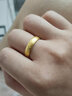 明牌珠寶古法黃金戒指足金福字祥云戒情侶對戒禮物男女AFM0108工費600 足金戒指 14號 約8.34克 曬單實(shí)拍圖