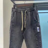 稻草人品牌男士牛仔褲秋冬季新款寬松直筒束腳褲子男加絨褲運動(dòng)休閑褲男 灰色 XL 【建議130-150斤】 曬單實(shí)拍圖