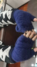 毛絨手套女冬季保暖學(xué)生露指頭翻蓋手套戶外手套加厚防寒網(wǎng)紅爆款 深藍(lán)色 曬單實(shí)拍圖