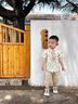 G.DUCKKIDS童裝男童套裝夏季2025新款兒童短袖中小童寶寶1歲衣服襯衫卡通 滿(mǎn)印熊卡其色aokqscc 100碼建議2~3歲【 90-100】cm 曬單實(shí)拍圖