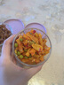 SP SAUCE帶蓋輔食盒可冷凍冷藏碗玻璃保鮮盒食品便攜迷你小飯盒上班咸菜盒 紫色【260ml】 一個(gè) 曬單實(shí)拍圖