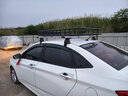 韓特汽車(chē)車(chē)頂行李架通用SUV車(chē)載行李架車(chē)頂框行李筐旅行架車(chē)頂架貨架 光頂轎車(chē)橫桿+U型件+網(wǎng)雨布繩 黑色140*97cm 曬單實(shí)拍圖
