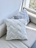 知夢(mèng)人毛絨抱枕套大號靠墊方形靠枕不含芯客廳沙發(fā)枕頭床頭靠背墊高級感 珍珠白 45x45cm（枕套+枕芯） 曬單實(shí)拍圖