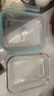 Glasslock 鋼化玻璃湯盤(pán)魚(yú)盤(pán)透明密封盤(pán)子帶蓋魚(yú)盤(pán)韓式餐具盤(pán) 中號長(cháng)方盤(pán)900ml(藍圈 曬單實(shí)拍圖