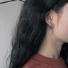 BJYL新款耳環(huán)男生耳釘男潮葉子耳墜痞帥高級感百搭耳飾小眾時(shí)尚禮物男 黑綠色一對 曬單實(shí)拍圖