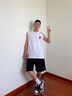 it.new男士背心夏季新款純色休閑運(yùn)動(dòng)無(wú)袖體恤寬松薄款純棉坎肩上衣服 深灰色(B) L （偏大，建議125-145斤） 曬單實(shí)拍圖