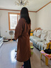 太平鳥(niǎo)女裝毛呢大衣大師甄絨系列浴袍雙面毛呢赫本風(fēng) 駝色 M 曬單實(shí)拍圖