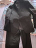 羅蒙（ROMON）【西服+西褲】西服套裝男士西服小禮服正裝商務(wù)休閑外套黑色2XL 曬單實(shí)拍圖