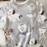 OAK FAMILY新品爬服哈衣新生嬰幼兒男女寶寶斜襟長(cháng)袖純棉連體衣 狗狗派對 73cm 曬單實(shí)拍圖