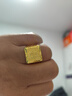 金宙金包銀發(fā)字戒指大氣百搭男士大金戒指999足金包銀四方板戒送老公 發(fā)字戒指 包2克 曬單實(shí)拍圖