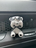芮帕車(chē)載香薰白色系小熊蝴蝶結汽車(chē)空調出風(fēng)口裝飾香水擴香石車(chē)內飾品 白色皇冠泰迪熊（無(wú)香） 曬單實(shí)拍圖