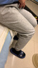 真維斯（JEANSWEST）運(yùn)動(dòng)衛(wèi)褲男款2025春秋新款男士寬松束腳哈倫褲潮流休閑褲子夏季男 黑色(加絨款).+淺灰(加絨款) 2XL 曬單實(shí)拍圖