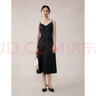自巧小個(gè)子東方簡(jiǎn)奢風(fēng)新中式顯瘦吊帶連衣裙女2024新款薄荷曼波中長(cháng)裙 星空黑 M (4碼) 曬單實(shí)拍圖