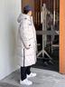 波司登（BOSIDENG）【反季】冬季太空系列羽絨服男女同款情侶長款連帽新國標(biāo)90絨外套 星辰淺灰8A20【卡碼拍小】 3XL 185/104A 體重約160斤-180斤 曬單實(shí)拍圖