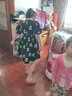 安奈兒（Annil）童女童連衣裙夏季新款純棉裙子A字裙印花親膚女孩裙子 黑調(diào)花 130cm 曬單實拍圖