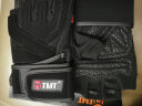 TMT健身手套骑行单杠防滑运动手套训练器械撸铁半指引体向上护腕男女 W25升级加长腕力带款 S码（适用于掌围18cm以下） 实拍图