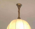 惠普暖魔方餐廳吊燈中古風(fēng)復(fù)古民宿臥室中國風(fēng)感2024新款侘寂風(fēng)布藝燈具 胡桃木色-3104-3L提花 曬單實(shí)拍圖