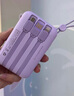 Hello Kitty凱蒂貓充電寶10000毫安自帶線(xiàn)大容量移動(dòng)電源上飛機便攜自帶線(xiàn)戶(hù)外520情人節禮物適用蘋(píng)果安卓 【酷洛米-紫色】智能控溫快充-限定款 曬單實(shí)拍圖