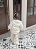 班喜迪女童羽絨服冬裝2025新款小童裝女寶寶輕薄白鴨絨冬季兒童棉服外套 粉色 90 充絨量：29.5g 曬單實(shí)拍圖