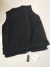 孜茜圓領(lǐng)套頭羊毛馬甲女韓版寬松純色簡(jiǎn)約無(wú)袖毛衣側開(kāi)叉背心針織坎肩 黑色 XL 曬單實(shí)拍圖