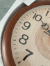 北极星（POLARIS）欧式实木挂钟客厅时尚创意时钟简约挂表装饰石英钟表38cm 实拍图