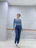 范斯蒂克瑜伽服套裝女長(cháng)袖顯瘦普拉提訓練服透氣健身服休閑跑步運動(dòng)套裝 淺藍+寶藍兩件套 TC27636 M (建議95-105斤) 曬單實(shí)拍圖