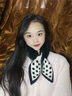 玉柳緣 圍巾女冬季韓版潮百搭保暖毛絨圍巾波點(diǎn)毛絨交叉護(hù)頸小圍脖 黑色 尺寸約75*9CM 曬單實(shí)拍圖