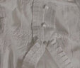 百圖betu女裝夏季新款連衣裙V領(lǐng)壓褶邊質(zhì)感棉刺繡連衣裙女2404T99 米白 M 曬單實拍圖