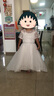 apfelbaum女童生日公主裙花童婚紗裙白色蓬蓬紗小女孩晚禮服兒童鋼琴演出服 白色前短后長(zhǎng) 1901 150 曬單實(shí)拍圖