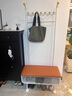匠旗品牌入戶(hù)門(mén)口換鞋凳掛衣架一體衣帽架家用玄關(guān)進(jìn)門(mén)坐式換鞋凳鞋架 黑色碳鋼支架【橙色坐墊60長(cháng)】 曬單實(shí)拍圖