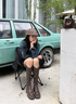 他她（TATA）軟糖靴彈力長(cháng)筒靴女冬CGG01DG4 棕色（單里） 37 曬單實(shí)拍圖