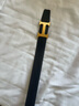愛(ài)馬仕（HERMES）腰帶 愛(ài)馬仕金色金屬H板扣系列雙面腰帶男3.2厘米寬 黑色/棕色 90碼 曬單實(shí)拍圖