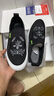 卓斯尼斯（JOISNEAS）男鞋春夏季休閑鞋男透氣印花帆布鞋男一腳蹬懶人樂(lè )福鞋男生潮鞋 黑色 41 曬單實(shí)拍圖