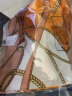 上海故事丝巾 新款90*90cm仿真丝大方巾女四季通用围巾披肩两用 欧式风尚 橘色 实拍图