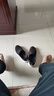 斯凱奇（Skechers）夏季男鞋2025新款網(wǎng)面健步鞋一腳蹬穿脫透氣軟底休閑老人鞋爸爸鞋 54600-BKW 41 曬單實(shí)拍圖