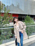 妍莉芬 風衣女裝2024秋季新款韓版寬松小個子休閑中長款外套小香風上衣 卡其色 S 曬單實拍圖