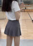 小野和子冰絲運動短裙夏季女新款網(wǎng)球裙防走光瑜伽速干高腰防曬超短裙 深灰色【百搭顯腿長】 L 曬單實拍圖