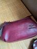 北狐真皮女士包包2024新款中年媽媽女士單肩斜挎包牛皮大容量軟皮多層 酒紅色 曬單實(shí)拍圖