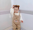G.DUCKKIDS童裝女童套裝秋冬季新款兒童衣服女寶寶冬裝加絨加厚衛(wèi)衣背帶褲女 粉色 90尺碼1~2歲【 80-90cm】 曬單實拍圖