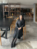 卡萨罗澳品牌羽绒服女中长款2023冬装新款西装领修身气质白鸭绒保暖外套 黑色 L（120-135斤） 晒单实拍图
