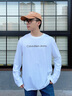 Calvin KleinJeans春秋男士休閑通勤簡(jiǎn)約ck字母印花打底衫長(cháng)袖T恤J326798 YAF-月光白 XL 曬單實(shí)拍圖