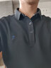 與狼共舞短袖T恤男士基礎人標刺繡小短p夏季商務(wù)休閑翻領(lǐng)t保羅衫 001黑色-51124063980 175 曬單實(shí)拍圖