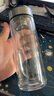 希諾 雙層玻璃杯 男士家用杯子 過(guò)濾網(wǎng)車(chē)載水杯 透明辦公泡茶杯商務(wù)杯 黑色-360ml 曬單實(shí)拍圖