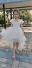 小咔衣濃兒童禮服公主裙花童婚紗裙女孩舞臺走秀鋼琴演出服大童表演服春秋 香檳色DC 814無(wú)袖 120 曬單實(shí)拍圖