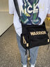 回力ins原宿工裝斜挎包美式復古學(xué)生大容量郵差包男單肩背包新款 黑色【帶扭扭節掛件】 曬單實(shí)拍圖