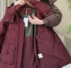 雅鹿媽媽羽絨服中長款束腰顯瘦寬松大碼2025新款氣質(zhì)中年女士冬季外套 安格拉紅 XL 【建議100-125斤】 曬單實拍圖