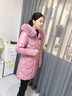 蔻伊婭羽絨服女中長款2025新品中年女裝連帽拉鏈毛領加厚皮外套女 黑色白鴨絨+真狐貍毛領 2XL 115-125斤 曬單實拍圖
