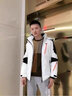品牌羽絨服男冬季短款白鴨絨保暖連帽青少年韓版潮牌情侶冬裝外套 2088-096-DNK白色 3XL 曬單實(shí)拍圖