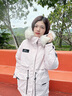 波司登（BOSIDENG）【反季】極寒羽絨服鵝絨楊紫同款女款短款連帽大毛領(lǐng)新國標外套 冰花粉9BK9 S 160/84A 體重約110-130斤 曬單實(shí)拍圖
